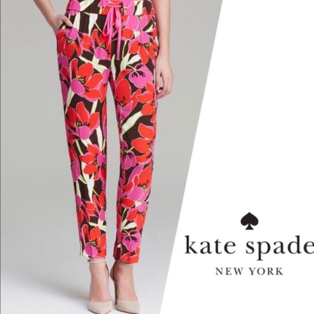 EUC KATE SPADE HUTTON TROPICAL  PANTS SZ 8 (A 10)